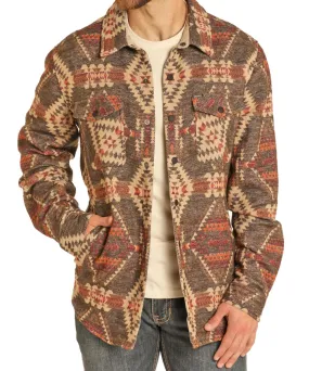 Rock & Roll Cowboy Men's Aztec Shirt Jacket