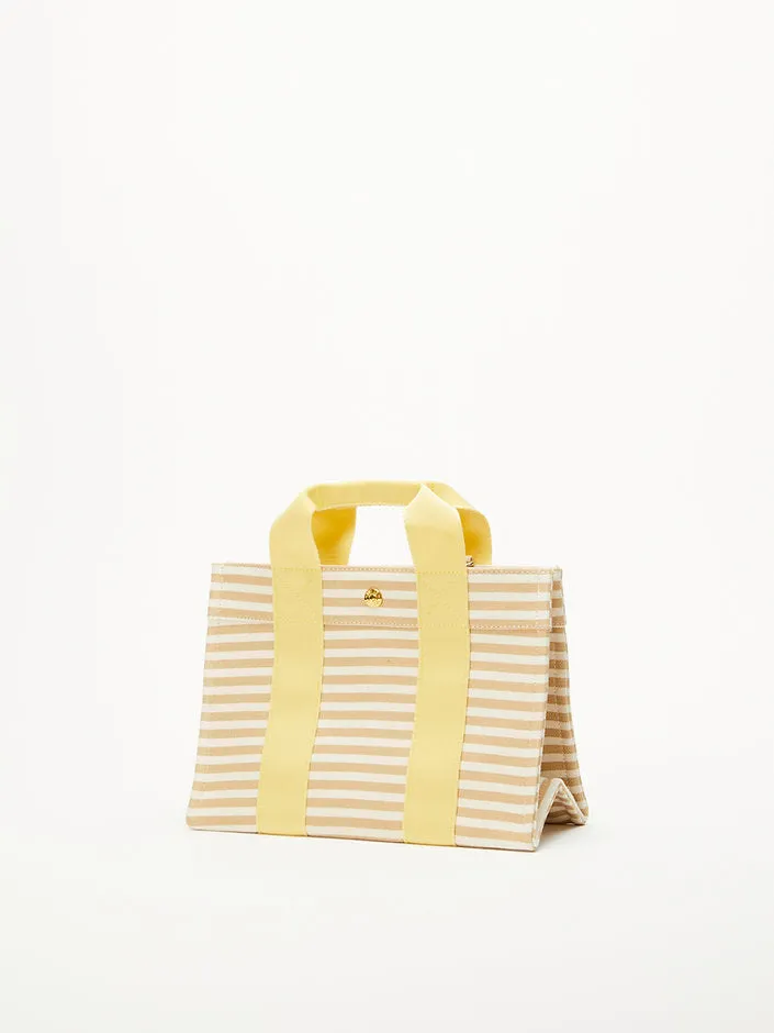 Rue de Verneuil   Tote Marinere Beige Logostrap Yellow S