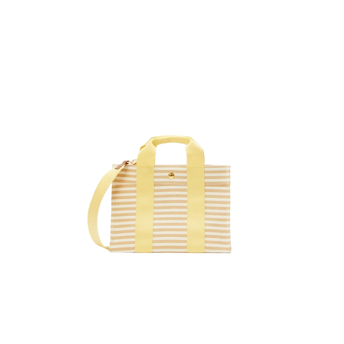 Rue de Verneuil   Tote Marinere Beige Logostrap Yellow XS