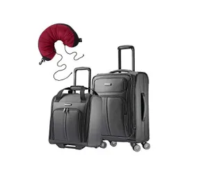 Samsonite Leverage LTE 3 Piece Carry-On Bundle | 20, Wheeled Boarding Bag, Travel Pillow