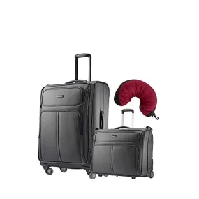 Samsonite Leverage LTE 3 Piece Carry-On Bundle | 25, Wheeled Garment Bag, Travel Pillow