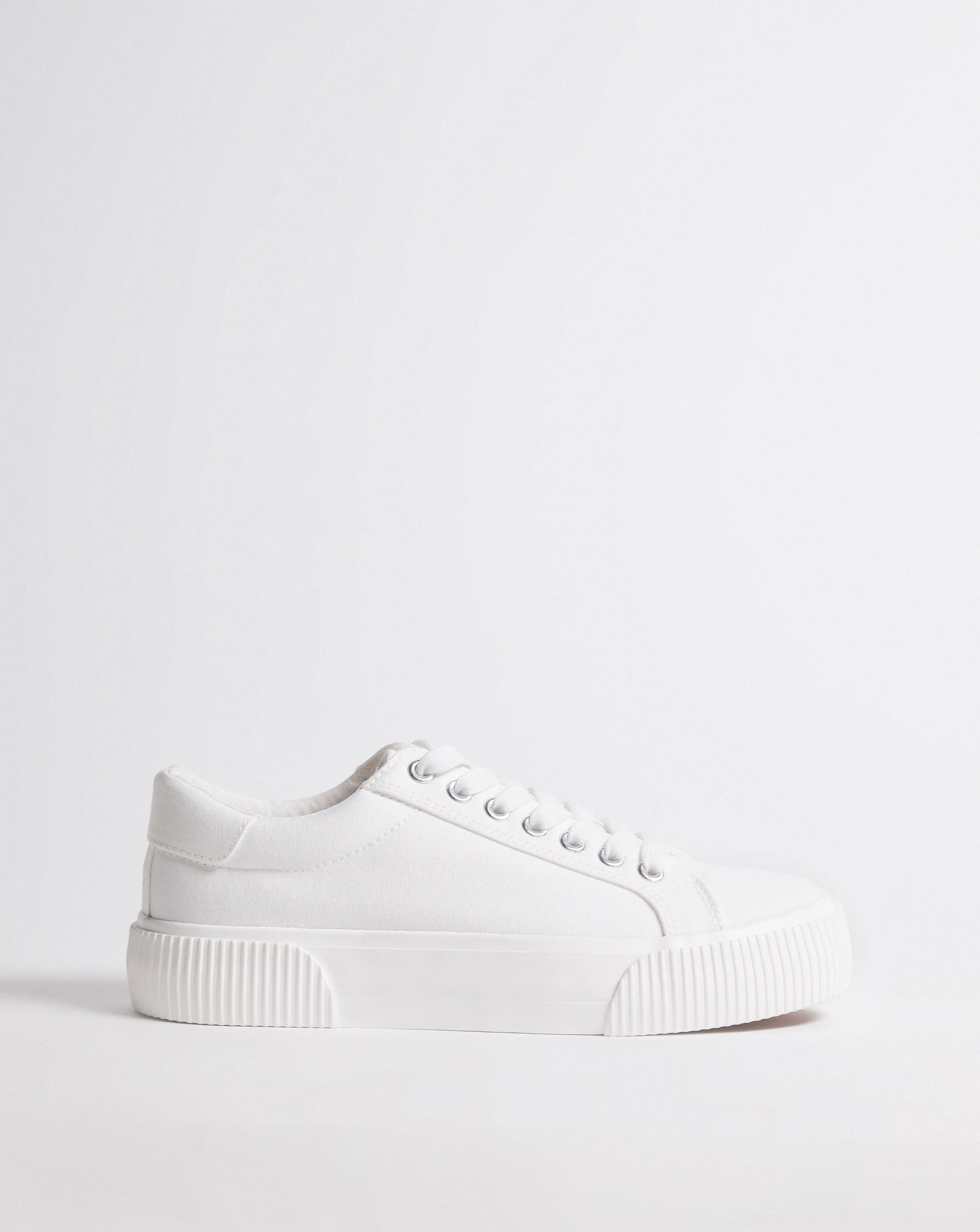 Sicilly Canvas Trainers Chunky Ribbed Sole Extra Wide EEE Fit | Simply Be