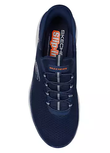 Skechers Mens Navy Mesh Hands Free Slip-Ins Summits High Range Trainers | Grattan