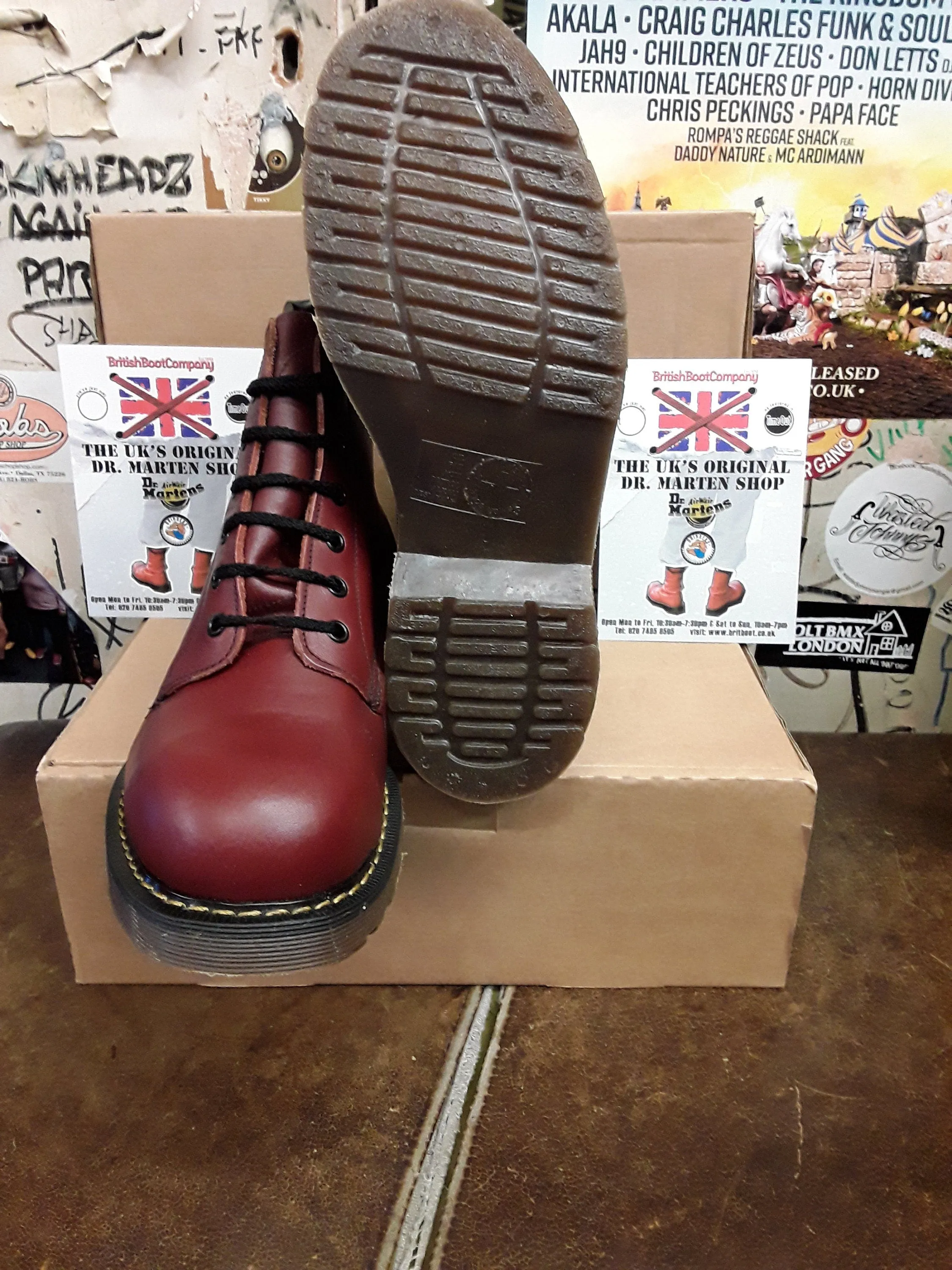 Solovair Dr Martens Copper 6 Hole Made in England Steel Size 7