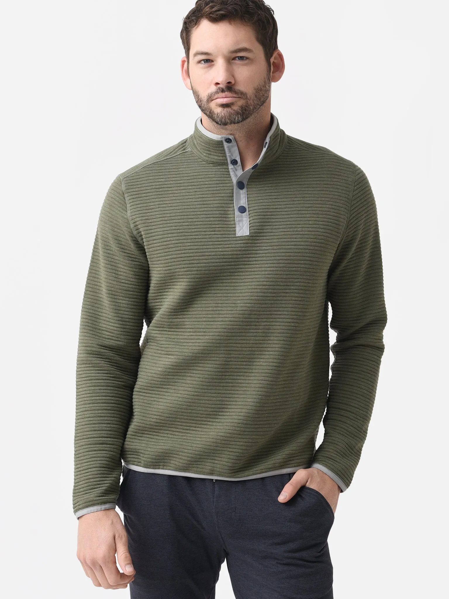     SOUTHERN TIDE  Men's Rutland Heather Reversible Pullover    