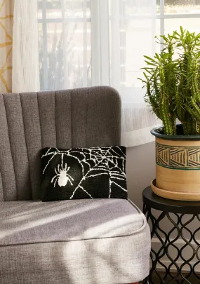 Spider Web Hooked Pillow-