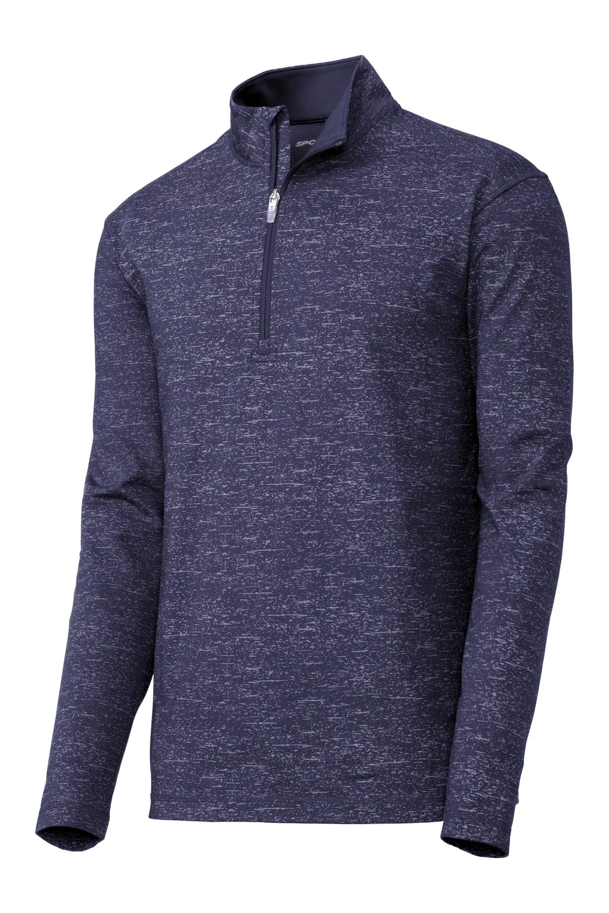 Sport-Tek Men's Sport-Wick Stretch Reflective Heather 1/2-Zip Pullover