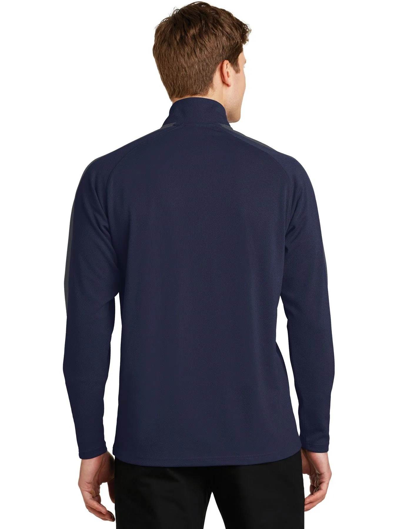 Sport-Tek Sport-Wick Textured Colorblock 1/4-Zip Pullover