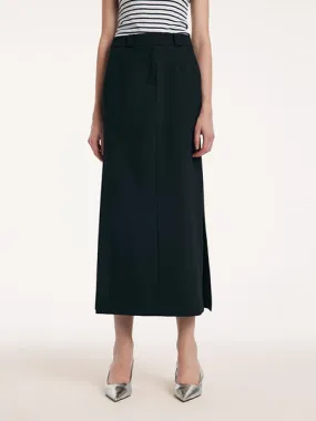 Straight Fitting Slit Half Skirt 