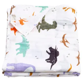 The Muslin Swaddle Blanket - Dinosaurs