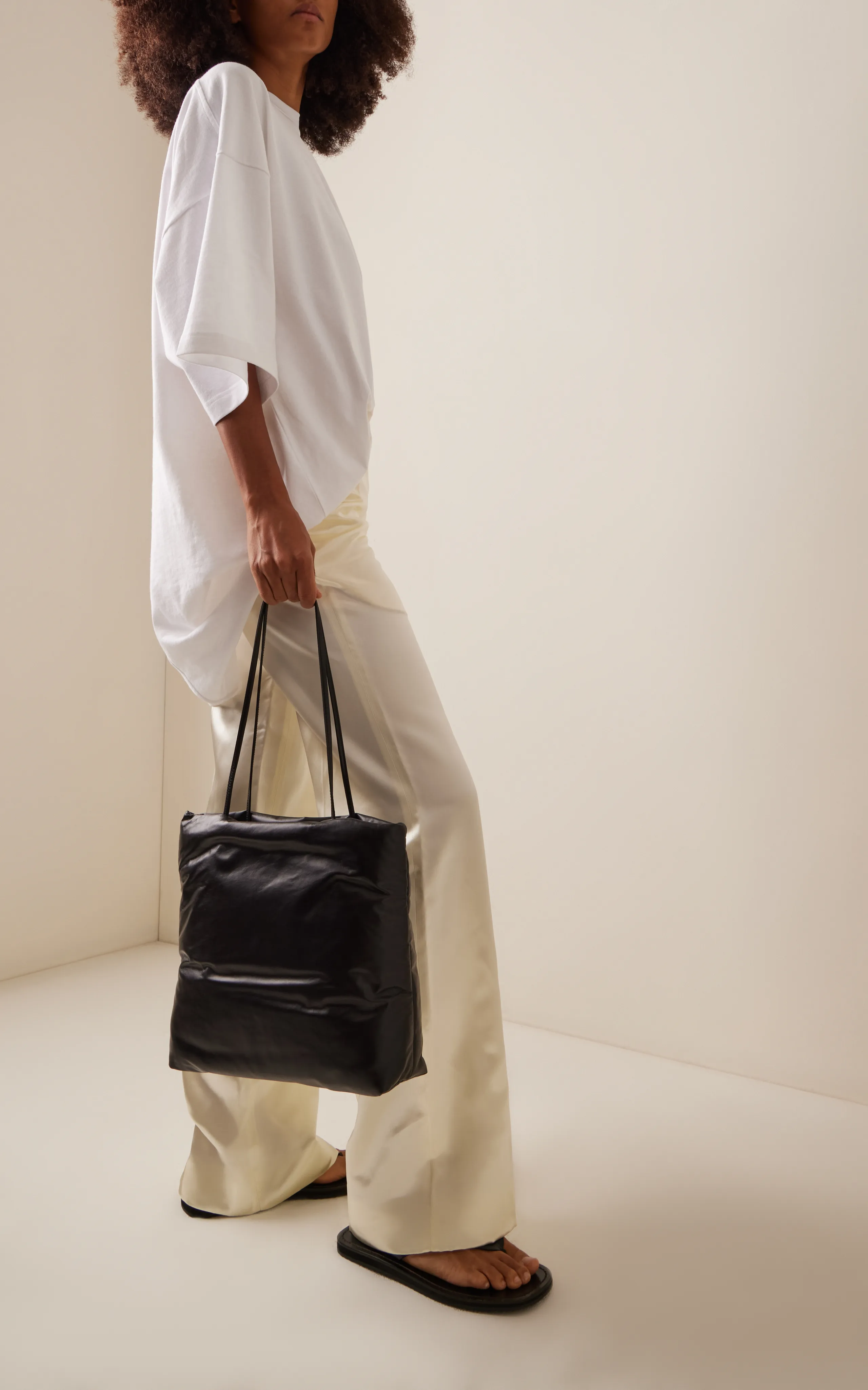 The Row Pim Leather Shoulder Bag