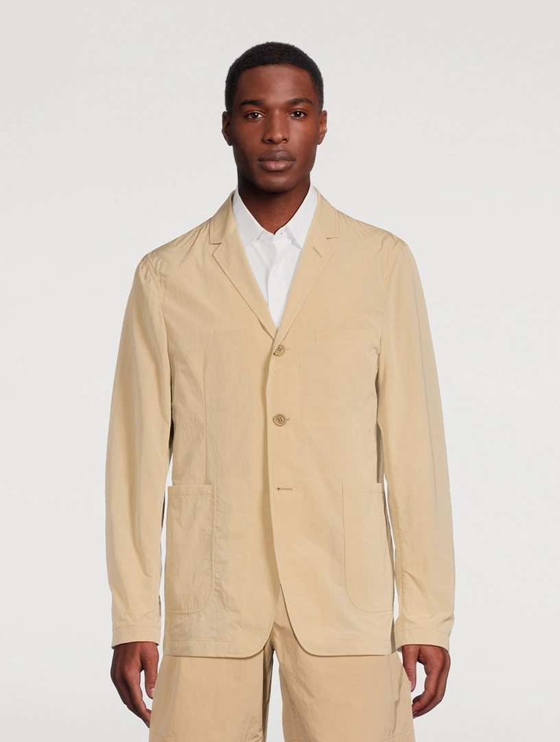 THOM BROWNE High Density Nylon Tech Unconstructed Sack Jacket