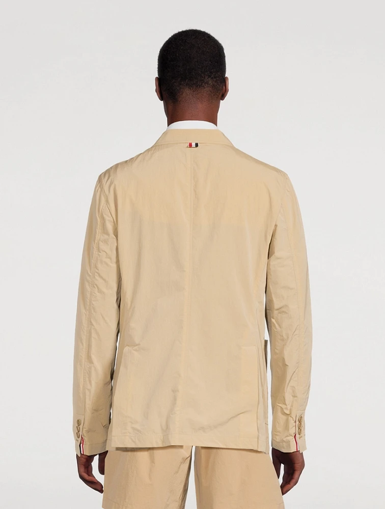 THOM BROWNE High Density Nylon Tech Unconstructed Sack Jacket