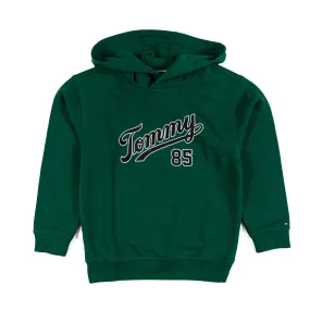 Tommy Hilfiger Dark Green Hoodie With Tommy Terry Logo