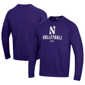 Under Armour Northwestern Wildcats Purple Volleyball Rival Fleece Raglan Pullover Sweatshirt