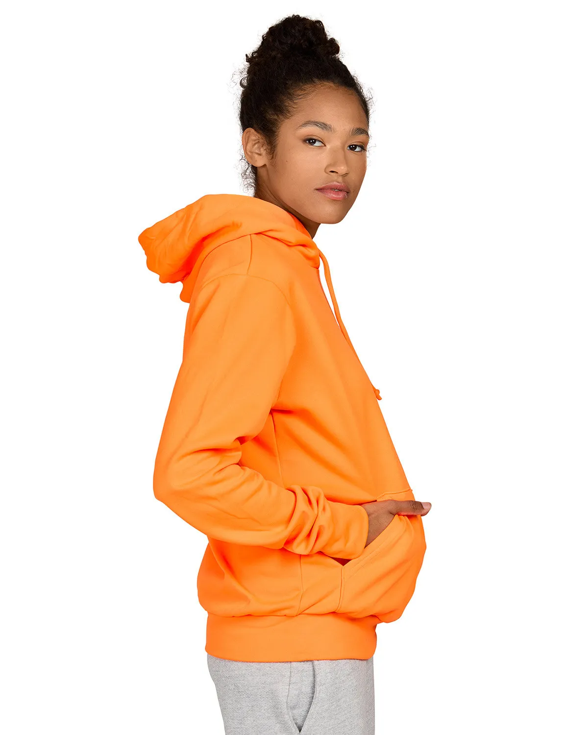 US Blanks US5412 Unisex Made in USA Neon Pullover Hooded Sweatshirt SKU: US5412