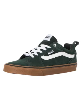 Vans Filmore Suede Trainers - Dark Green/Gum