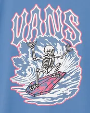 Vans Vans Youth Surfin Skeleton SS Sunshirt Copen Blue 