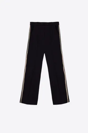 Vilagallo ELISA BLACK ROMA KNIT TROUSERS