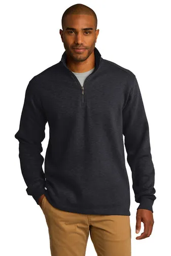 Wilford F295 Port Authority Slub Fleece 1/4-Zip Pullover