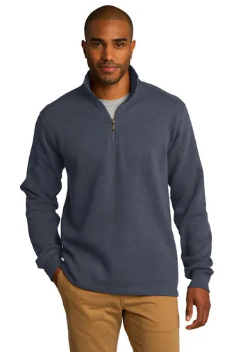 Wilford F295 Port Authority Slub Fleece 1/4-Zip Pullover