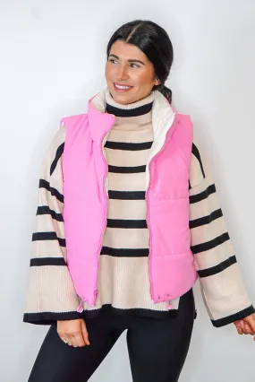 Winter Adventures Pink Reversible Vest