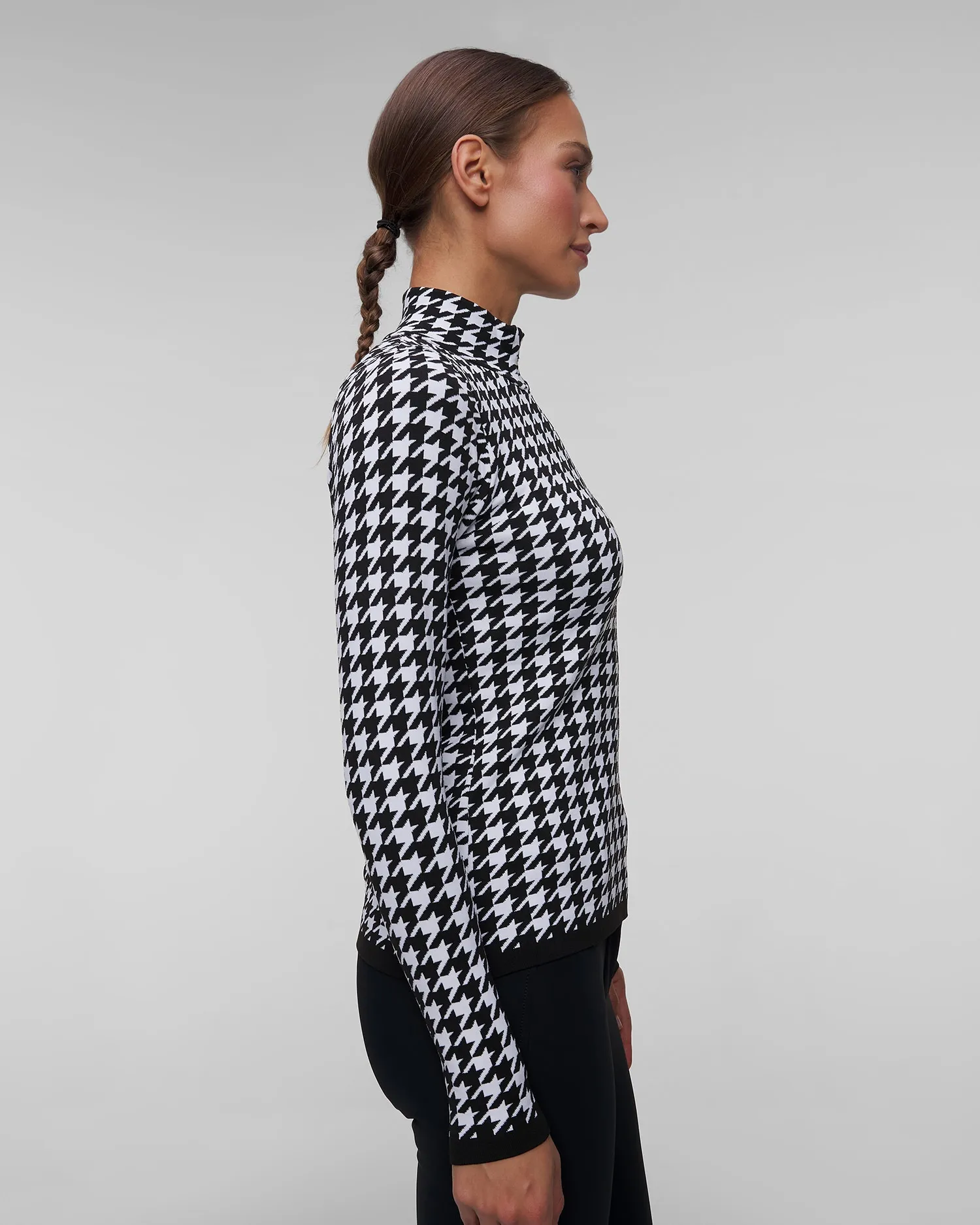 Women's ski turtleneck with a houndstooth print Newland Isa N46385-108