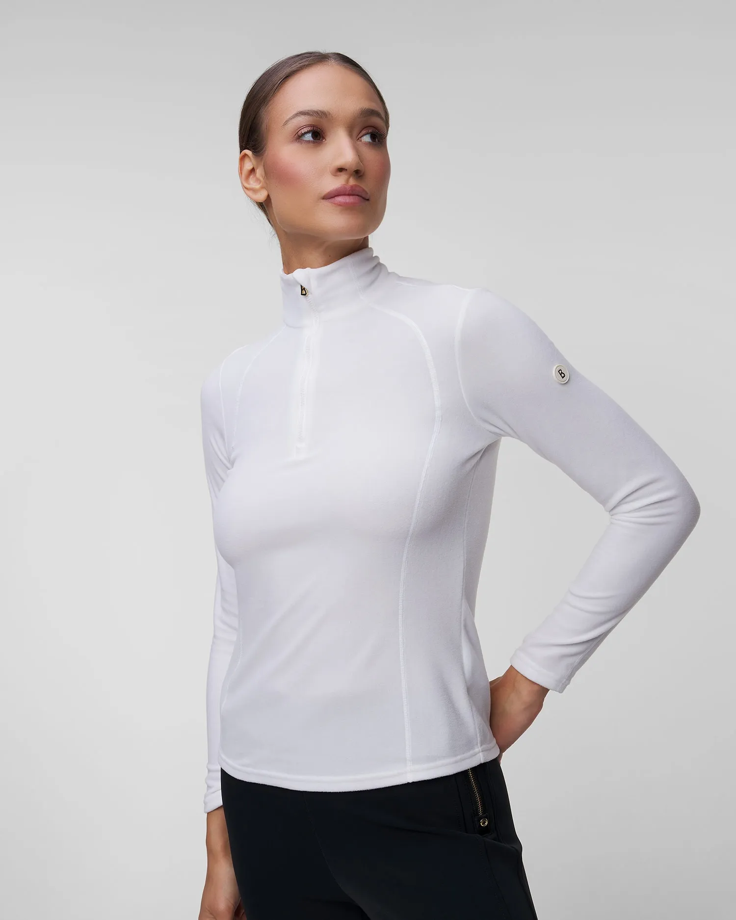 Women's white ski turtleneck BOGNER Medita1 51744887-753