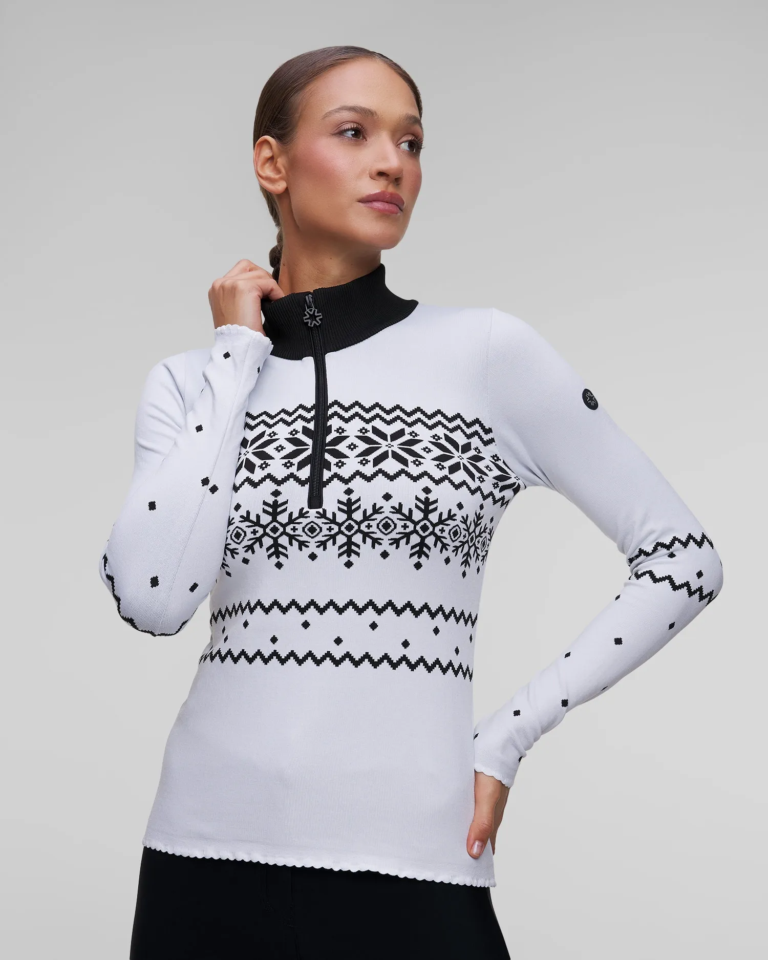 Women's white ski turtleneck Newland Groenlandia N46554-91