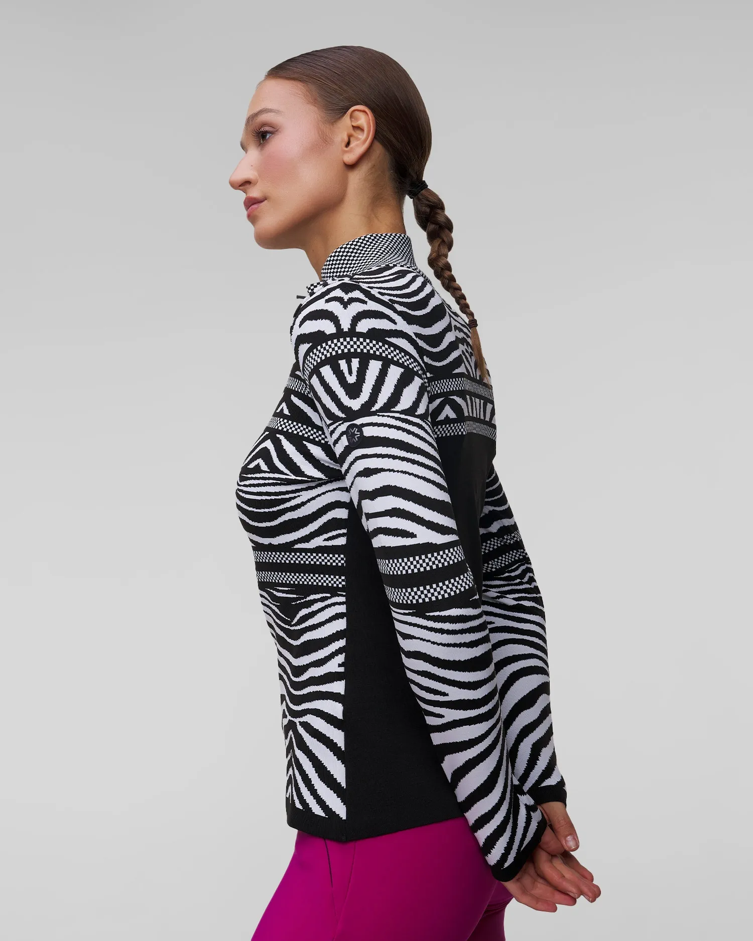 Women's zebra ski turtleneck Newland Rainbow N46634-108