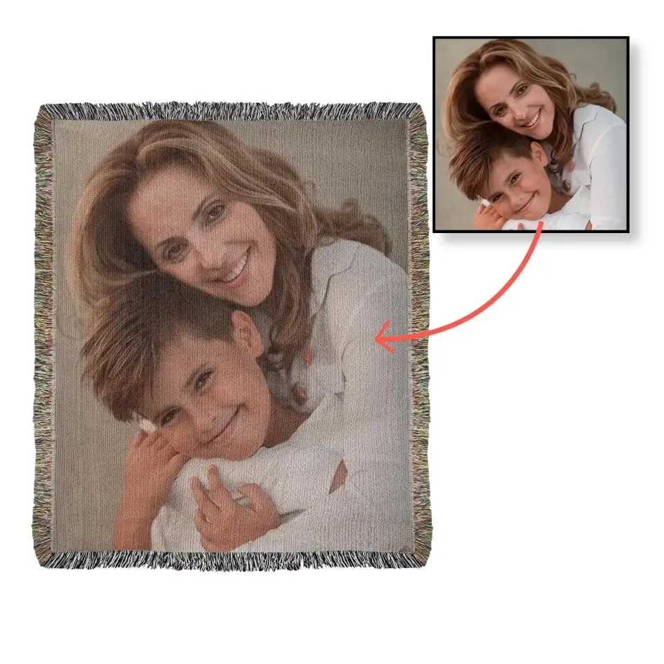 Woven Photo Blanket - 100% Cotton