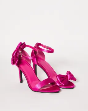 Zamora Alternate Bow Barely There Heeled Sandals Ex Wide Fit | Simply Be